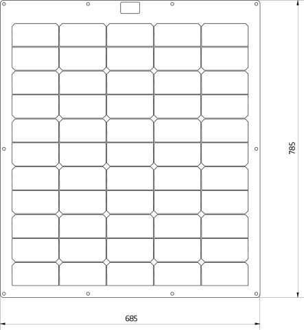 Solarpanel JM-SP-100 Technische Zeichnung