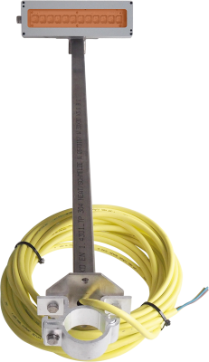 LED-Anstrahlleuchte UAL-1-230VAC gelb mit Halterung und Kabel