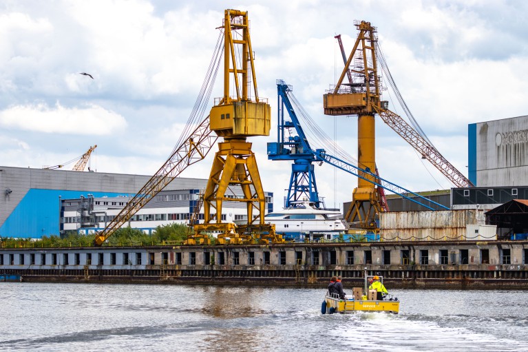 Serviceboot im Einsatz